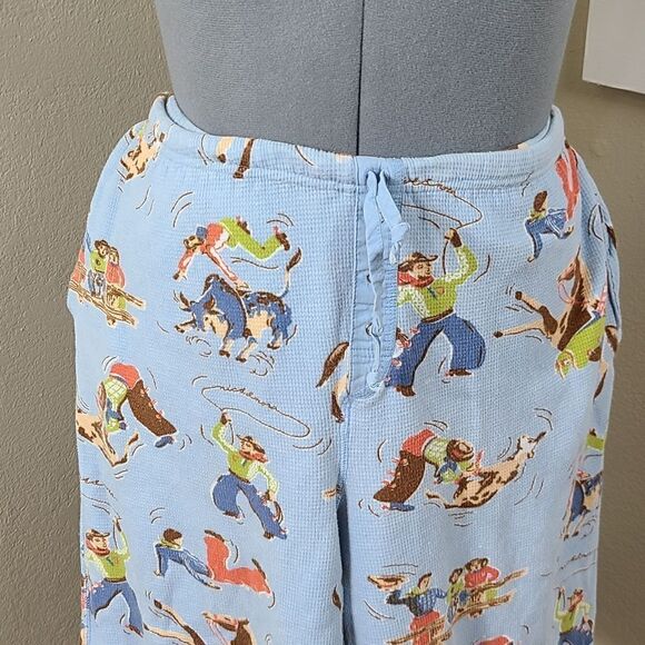 Nick & Nora Cowboy Western Pajamas Y2k Size Medium - Picture 9 of 17